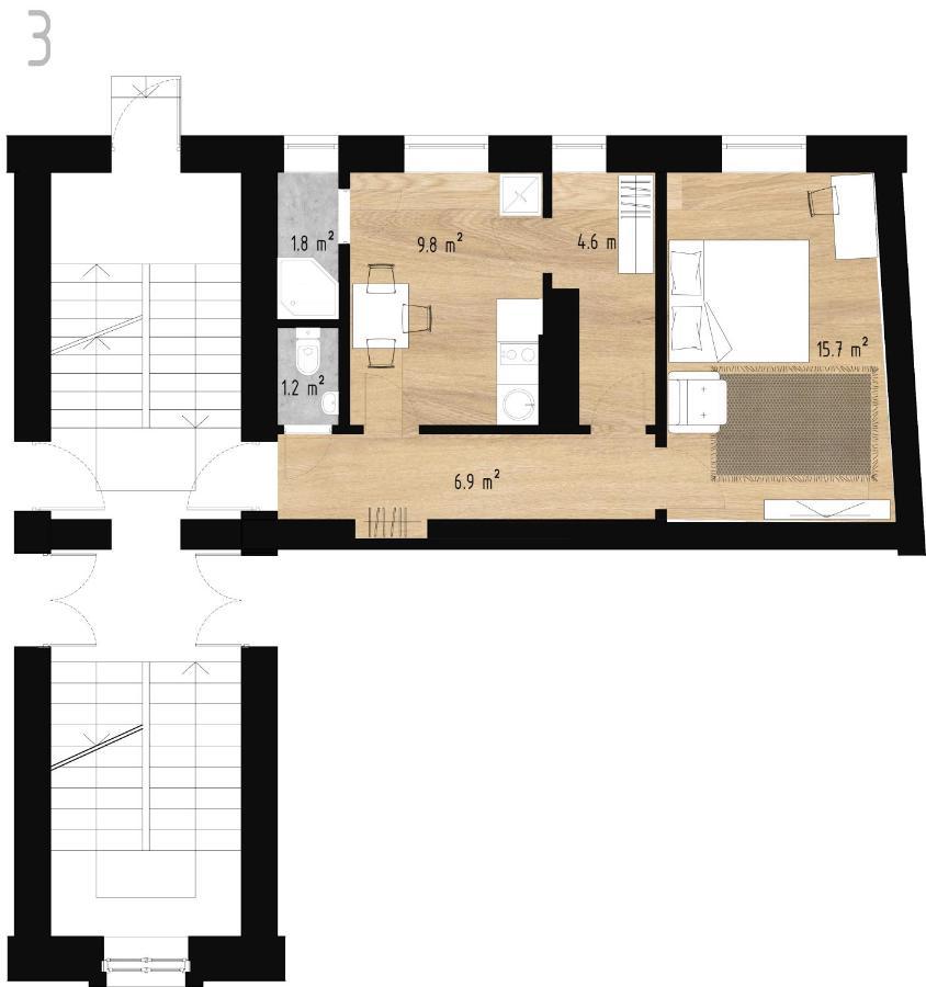Stories Writer'S Ap 40Sqm Renovated Free Parking Apartamento Riga Exterior foto
